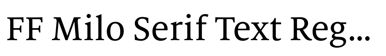 FF Milo Serif Text Regular